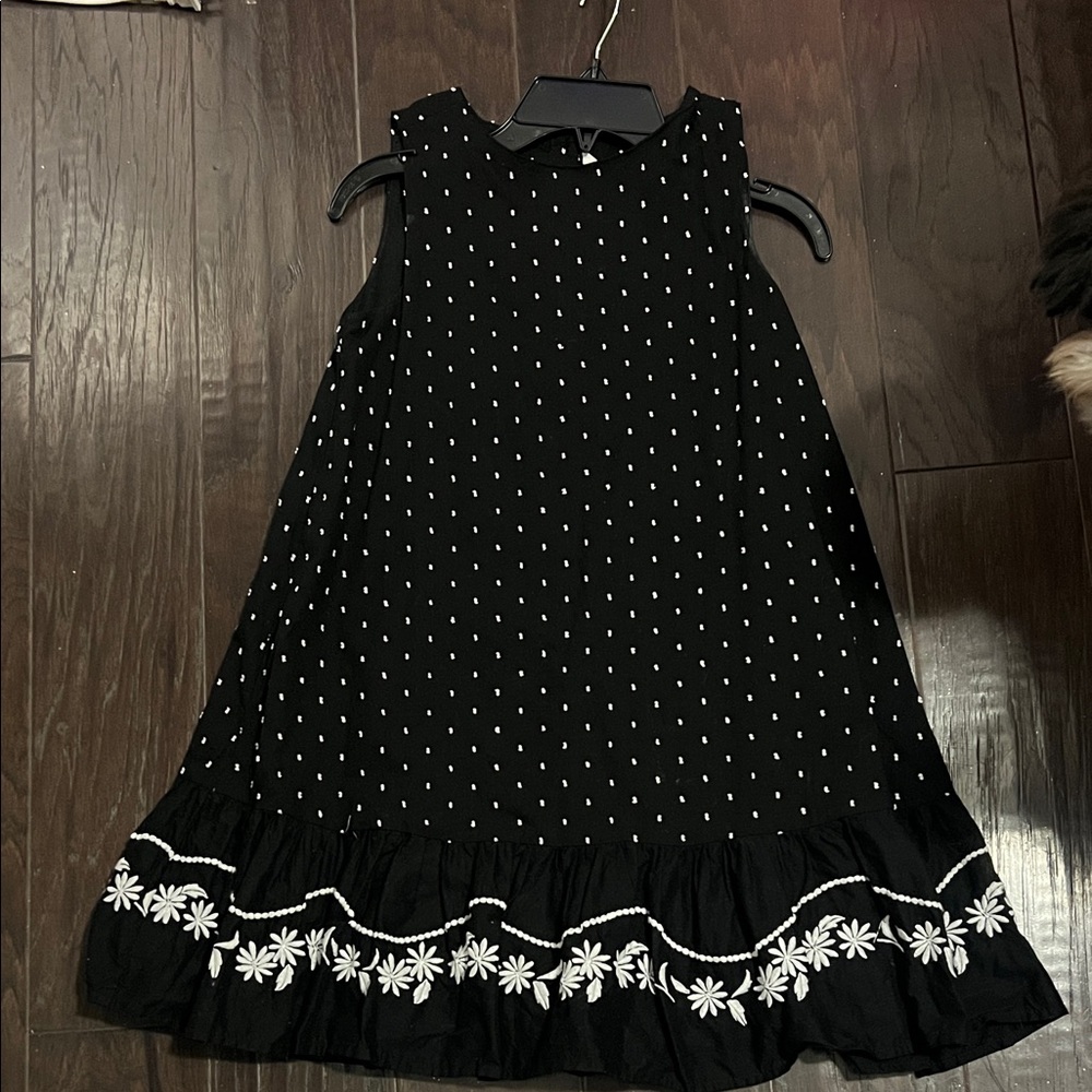 Janie and jack Black and White Polka Dot Kids Dress
